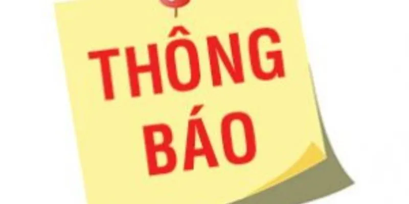 thông báo chương trình